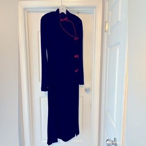 Classic Black Kimono with Red